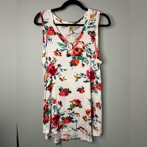 LARA Floral V-Neck Tank Top - Multicolor